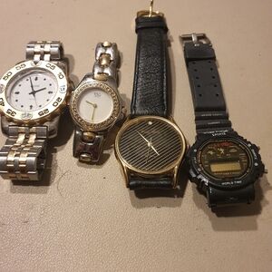 10/$20 Lot Of 4 Men & Women's Watches As-is For Parts Or Repair